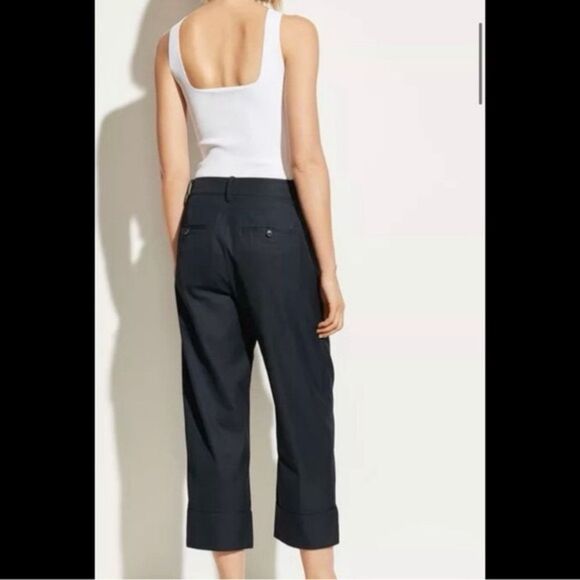 Vince Cuffed Wide Leg Straight Leg Pant in Coastal Navy Size 0 - Picture 2 of 8